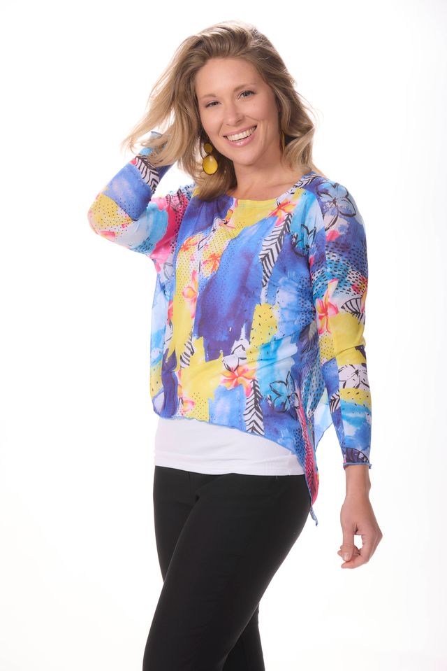 3/4 Sleeve Mesh Topper