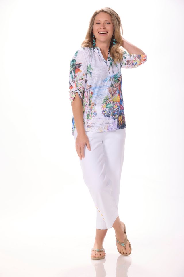 3/4 Sleeve Resort Beach Top