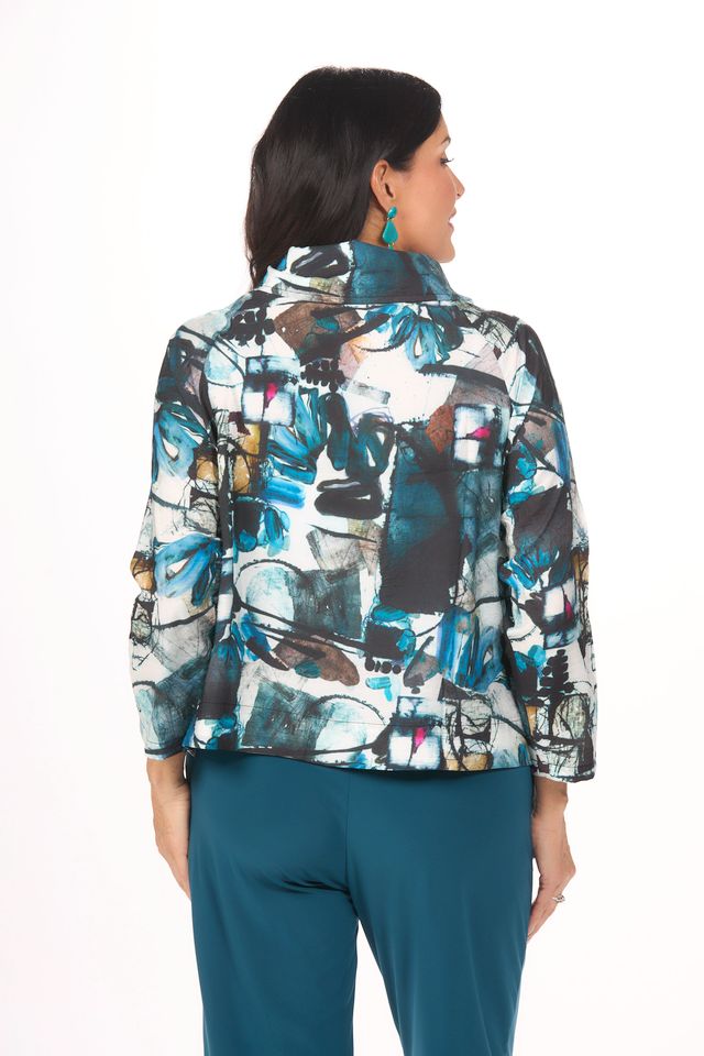 Short Printed Crushed Jacket