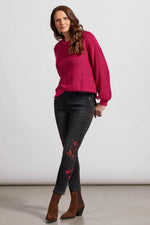 Audrey Embroidered Slim Leg Jean