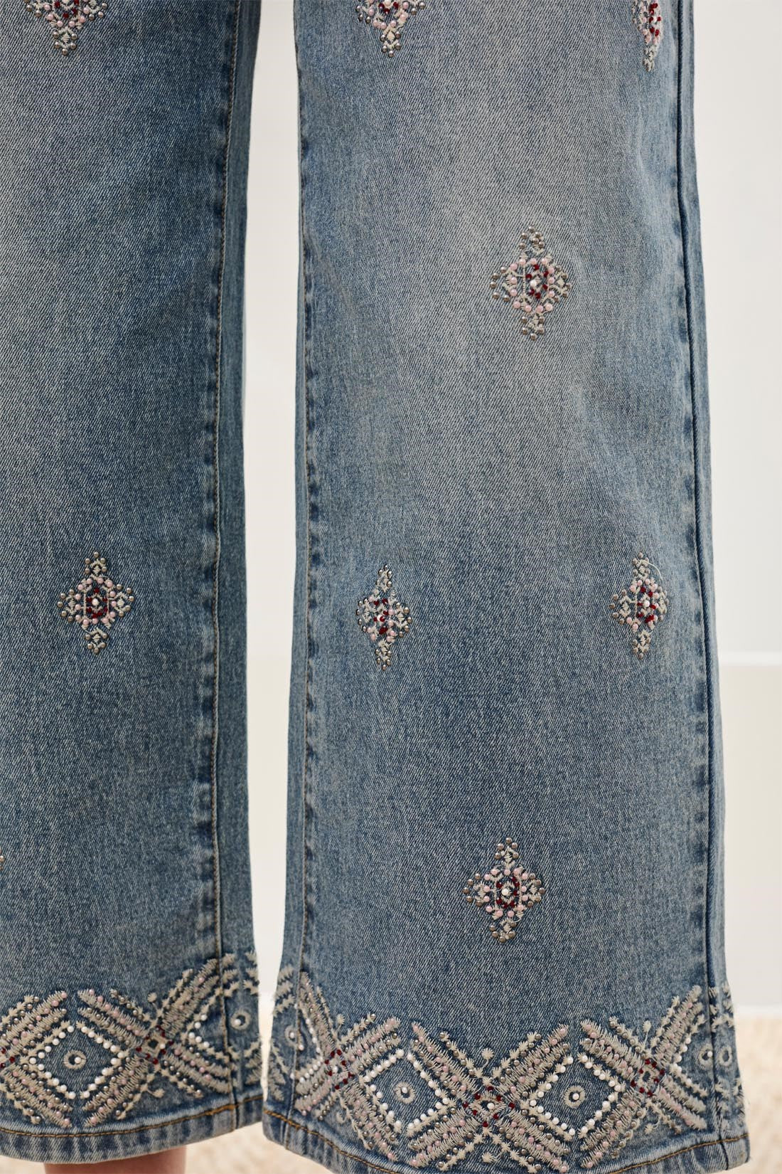 Audrey 26" Crop Jeans with Beads