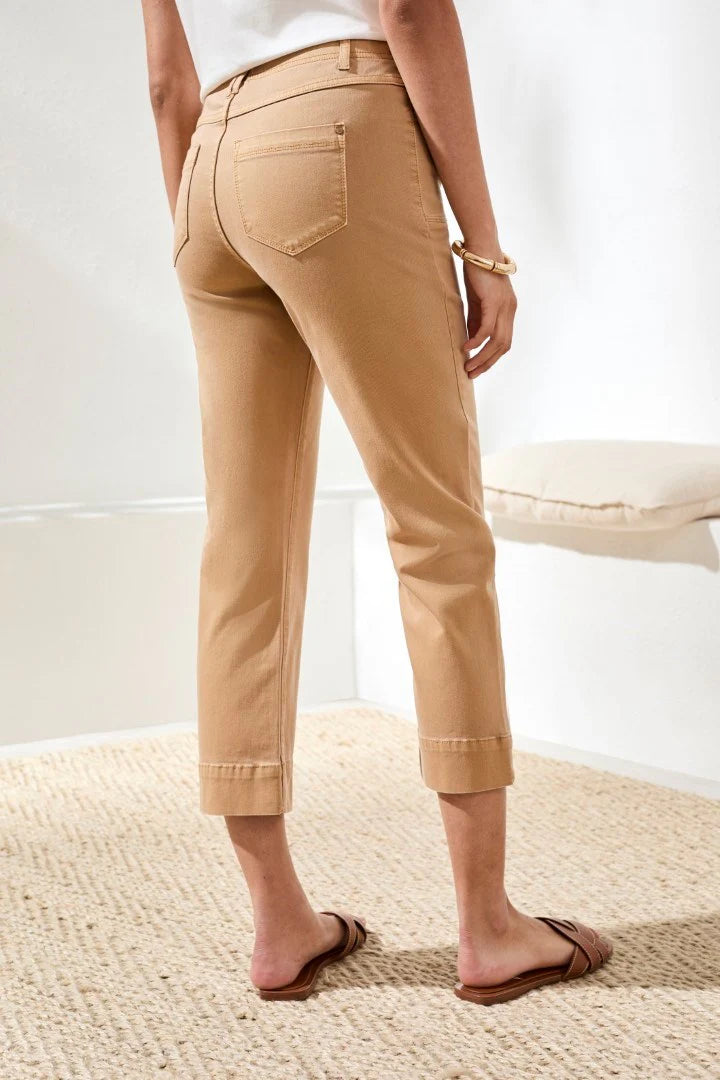Pull On 5 Pocket Kick Flare Capri