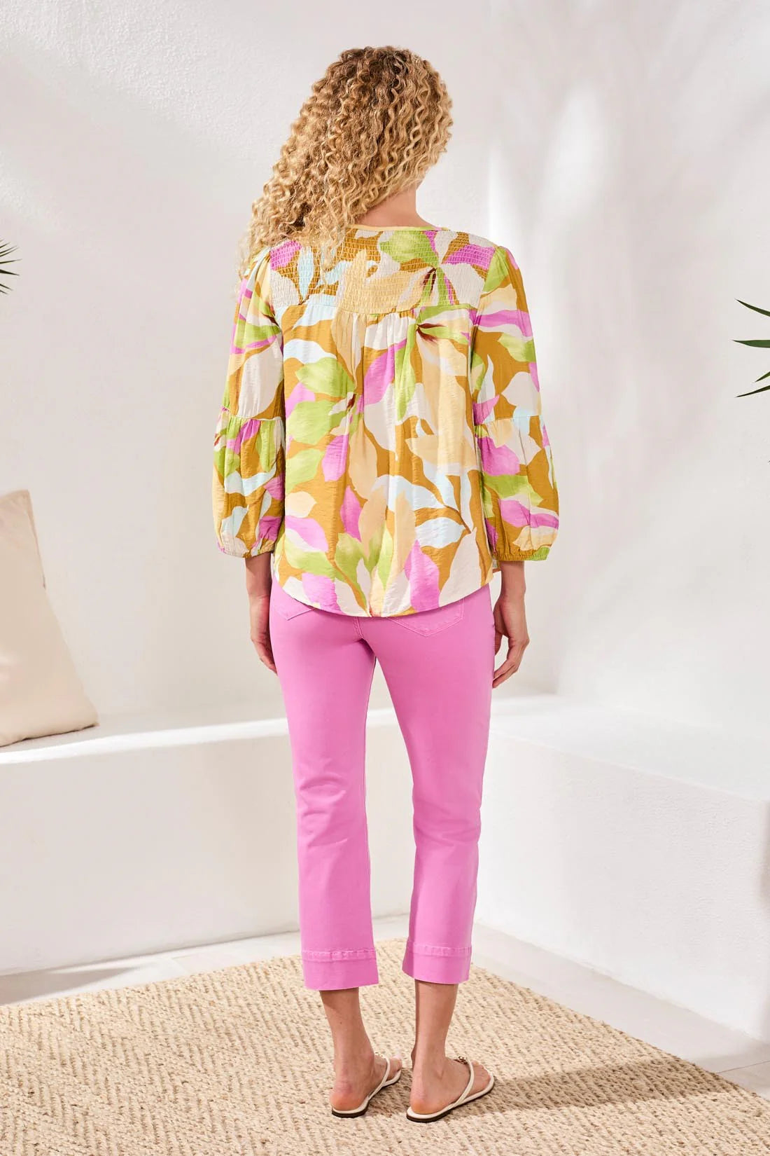 3/4 Sleeve Print Blouse