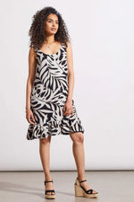 Front image of Tribal reversible a line dress. 