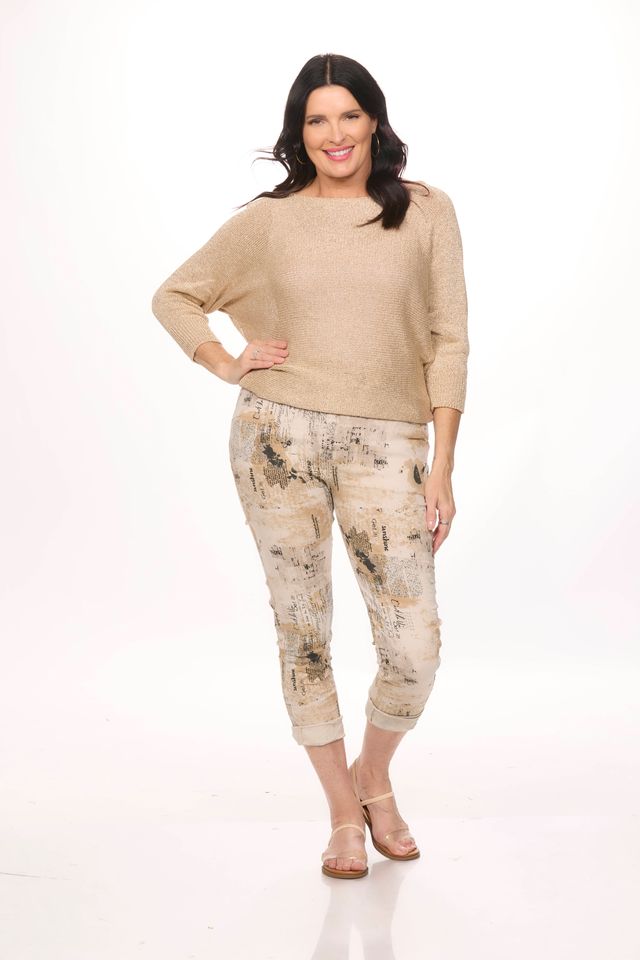 Pull on Newspaper Jeggings