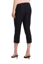 Image of Tribal Jeans, Best-selling Flatten It® Slimming Capri in Black back view