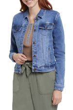 tribal jeans classic denim jacket with pockets. ecofriendly jean jacket. Recycled polyester. 