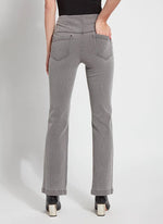 Back View Image of Lysse Mid Wash Pull On Jeans with back pockets, Baby Bootcut Denim