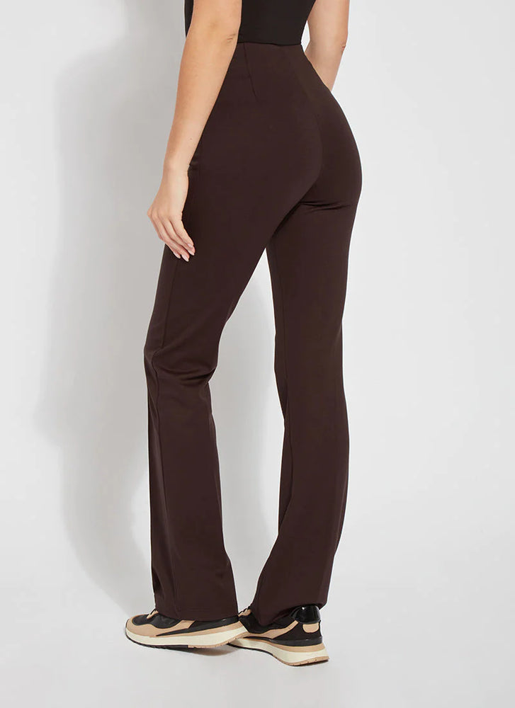 Back View Image of Lysse Double Espresso fit and flare, 4 way stretch. Elysse Wide Leg Pant