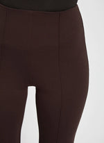 Front View Close Up Image of Lysse Double Espresso fit and flare, 4 way stretch. Elysse Wide Leg Pant
