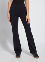 Image of Lysse Midnight fit and flare, 4 way stretch. Elysse Wide Leg Pant