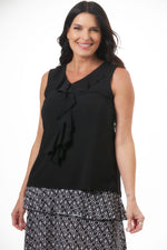 image of sleeveless ruffle top from destination collection
