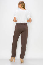Back  View Image of Patchington Umber ankle pant . Pull On Felica Pant