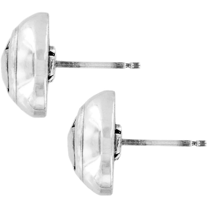 Side image of Brighton Contempo post earrings. Silver Brighton earrings. 