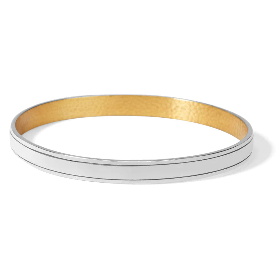 Front image of Ferrara Entrata Narrow Bangle. Bracelet by brighton. 