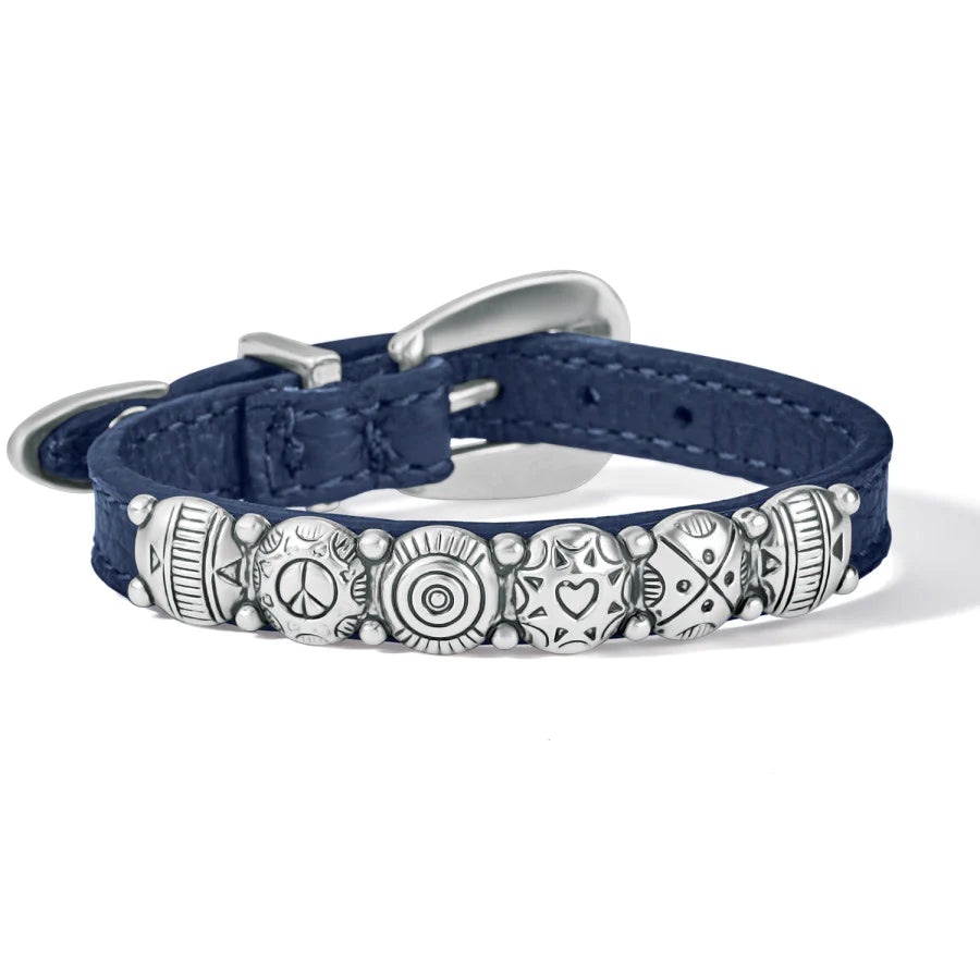 Front image of Brighton harmony bandit bracelet. French blue brighton bracelet. 