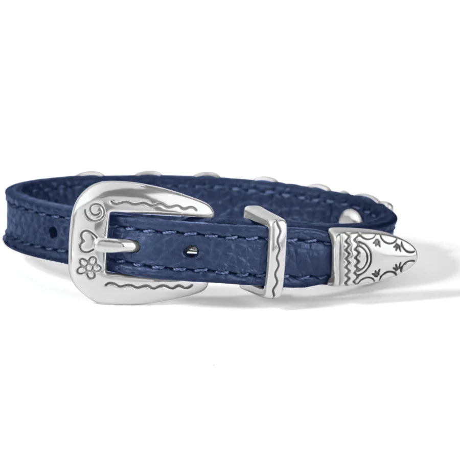 Back image of Brighton harmony bandit bracelet. French blue brighton bracelet. 