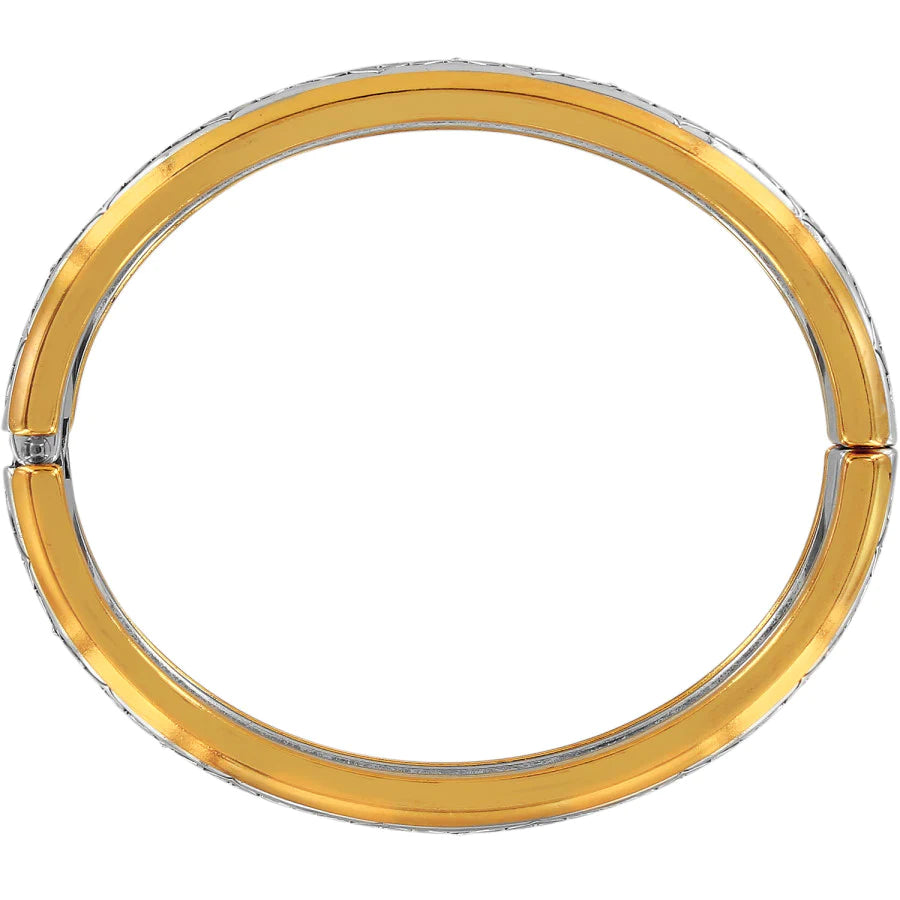 Front image of Brighton intrigue narrow hinged bracelet. Brighton bracelet. 