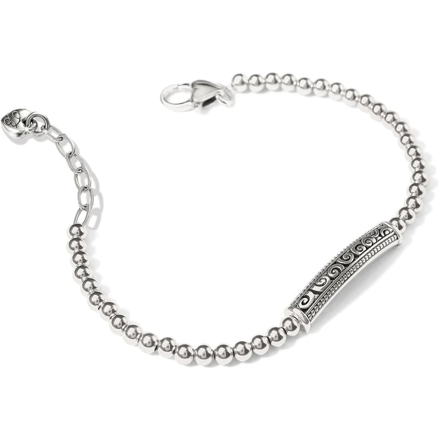 Front image of Brighton mingle adore bar soft bracelet. Brighton clasp bracelet. 