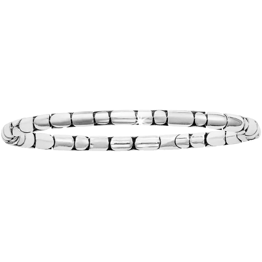 Front image of Brighton pebble slim hinged bangle. Brighton bracelet. 