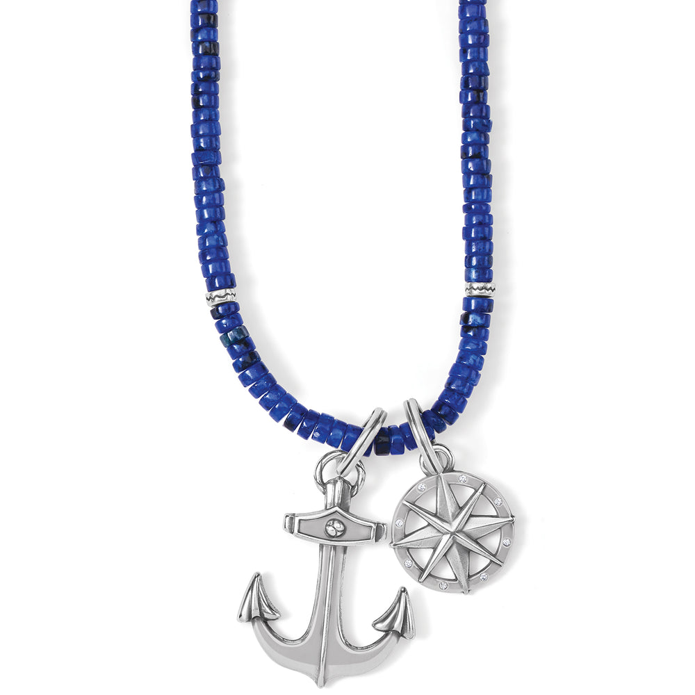 Anchor And Soul Bead Necklace