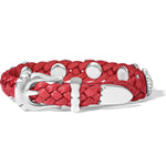 Back image of Brighton roped heart braid bandit bracelet. Lipstick pink braided bracelet. 