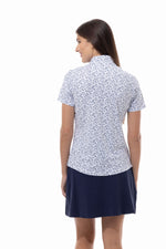 Back image of SanSoleil short sleeve top in sweetheart top. 