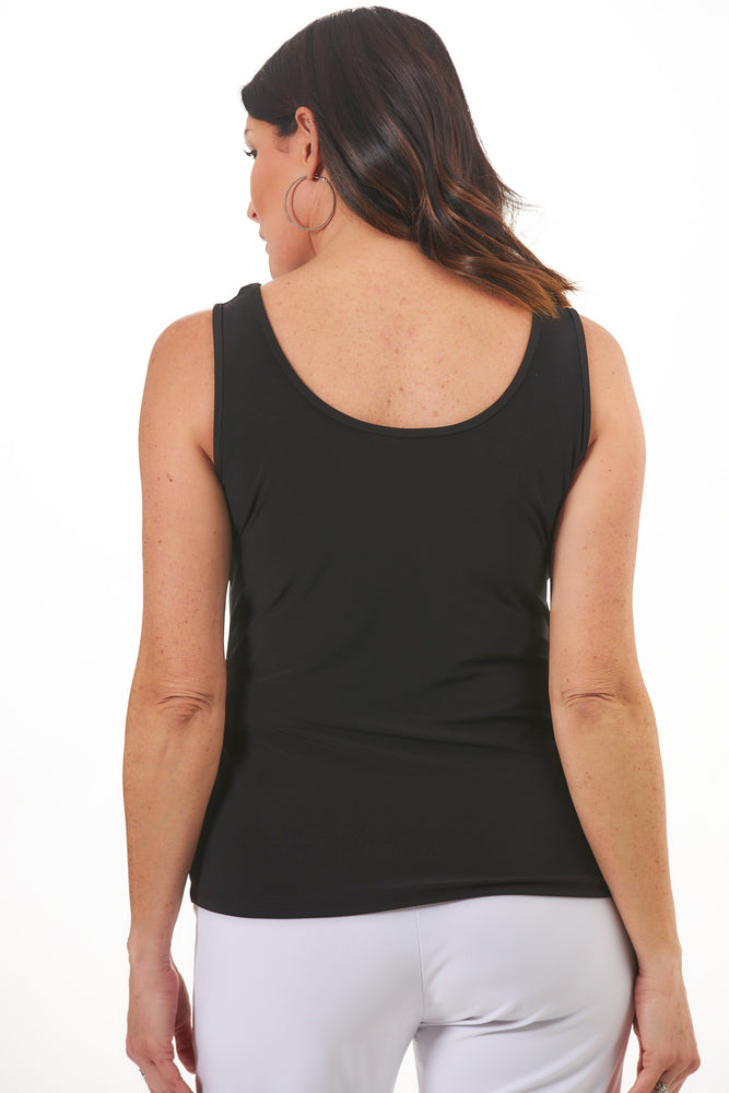 two way tank scoop neck and v-neck front view
